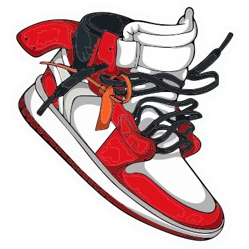 Red and White Sneaker