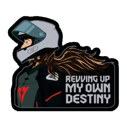 Revvig-up-My-own-Destiny 3D Vinyl Sticker Waterproof Decals for Motorcycle, Helmet & Laptop | Edgy Aesthetic Stickers for Bikes and cars