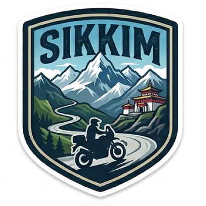 Sikkim 3D Vinyl Sticker Waterproof Decals for Motorcycle, Helmet & Laptop | Edgy Aesthetic Stickers for Bikes and cars