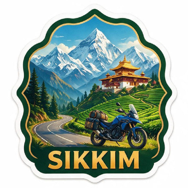 Sikkim 3D Vinyl Sticker Waterproof Decals for Motorcycle, Helmet & Laptop | Edgy Aesthetic Stickers for Bikes and cars