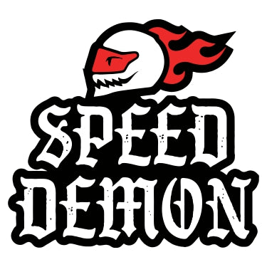 Speed-Demon-SPC-15 Vinyl Sticker Waterproof Decals for Motorcycle, Helmet & Laptop | Edgy Aesthetic Stickers for Bikes and cars