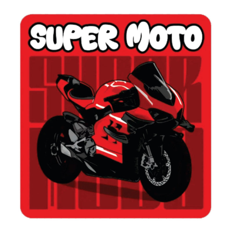 Super-Moto 3D Vinyl Sticker Waterproof Decals for Motorcycle, Helmet & Laptop | Edgy Aesthetic Stickers for Bikes and cars