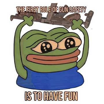 The first rule of gun safety Sticker