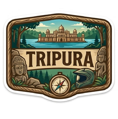 Tripura 3D Vinyl Sticker Waterproof Decals for Motorcycle, Helmet & Laptop | Edgy Aesthetic Stickers for Bikes and cars
