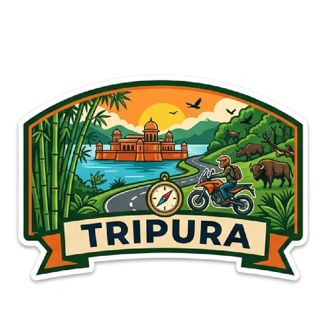 Tripura 3D Vinyl Sticker Waterproof Decals for Motorcycle, Helmet & Laptop | Edgy Aesthetic Stickers for Bikes and cars