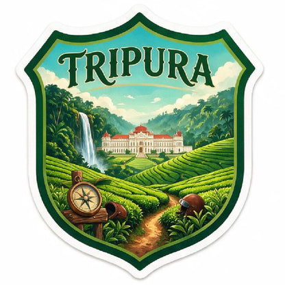 Tripura 3D Vinyl Sticker Waterproof Decals for Motorcycle, Helmet & Laptop | Edgy Aesthetic Stickers for Bikes and cars