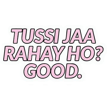 Tussi Jaa Rahay ho Good Sticker