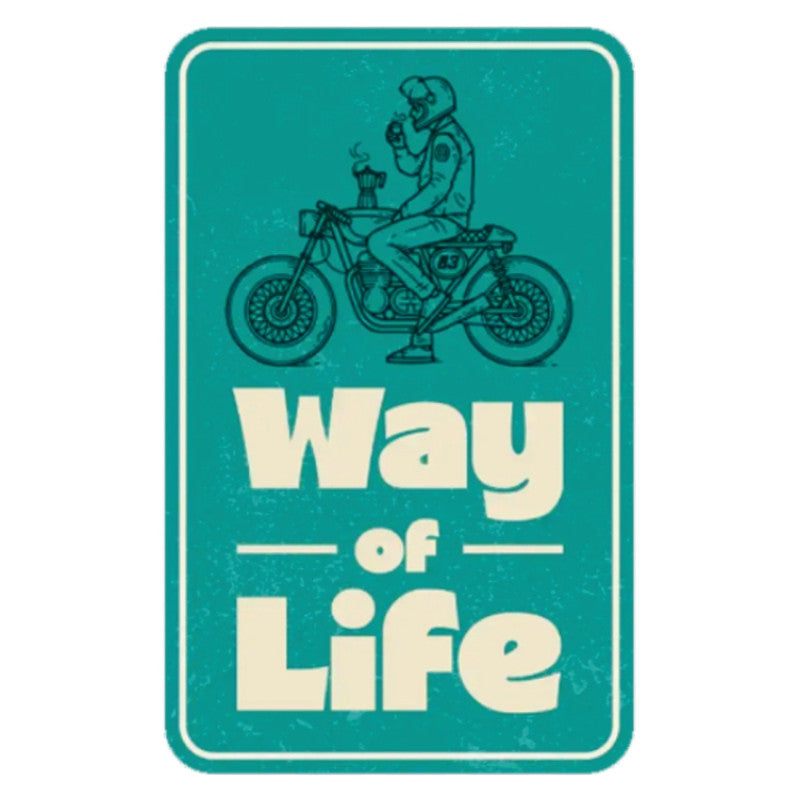 Way-of-Life 3D Vinyl Sticker Waterproof Decals for Motorcycle, Helmet & Laptop | Edgy Aesthetic Stickers for Bikes and cars