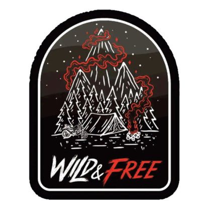 Wild-Free 3D Vinyl Sticker Waterproof Decals for Motorcycle, Helmet & Laptop | Edgy Aesthetic Stickers for Bikes and cars