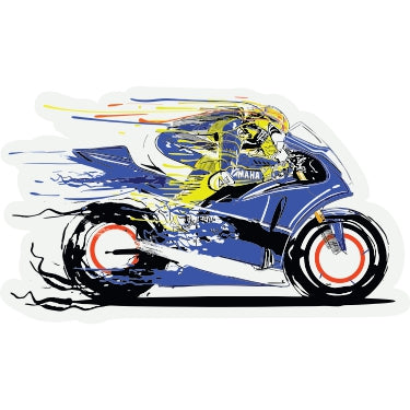 Yamaha-Rider-SPC-15 Vinyl Sticker Waterproof Decals for Motorcycle, Helmet & Laptop | Edgy Aesthetic Stickers for Bikes and cars