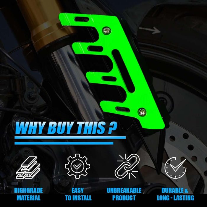 ABS Shocker Protector | Front Fork Fender Protector | Universal Anti-Fall Slider Guard-Green - Moto Genius