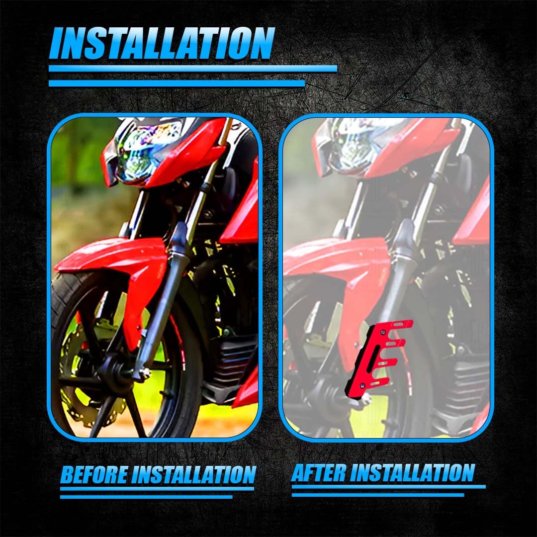 ABS Shocker Protector | Front Fork Fender Protector | Universal Anti-Fall Slider Guard-Red - Moto Genius