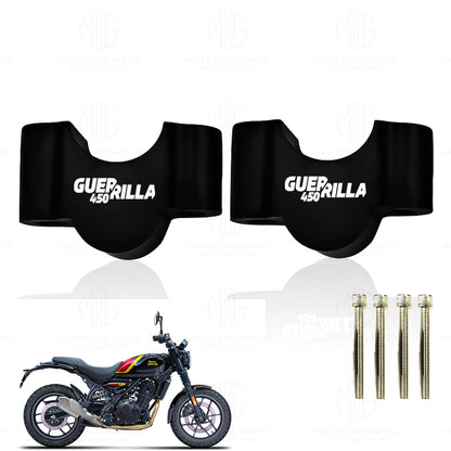 Adjustable Aluminium Handle Riser for Guerrilla Motorbike | Height Riser Clamp for Enhanced Comfort and Control-Black - Moto Genius