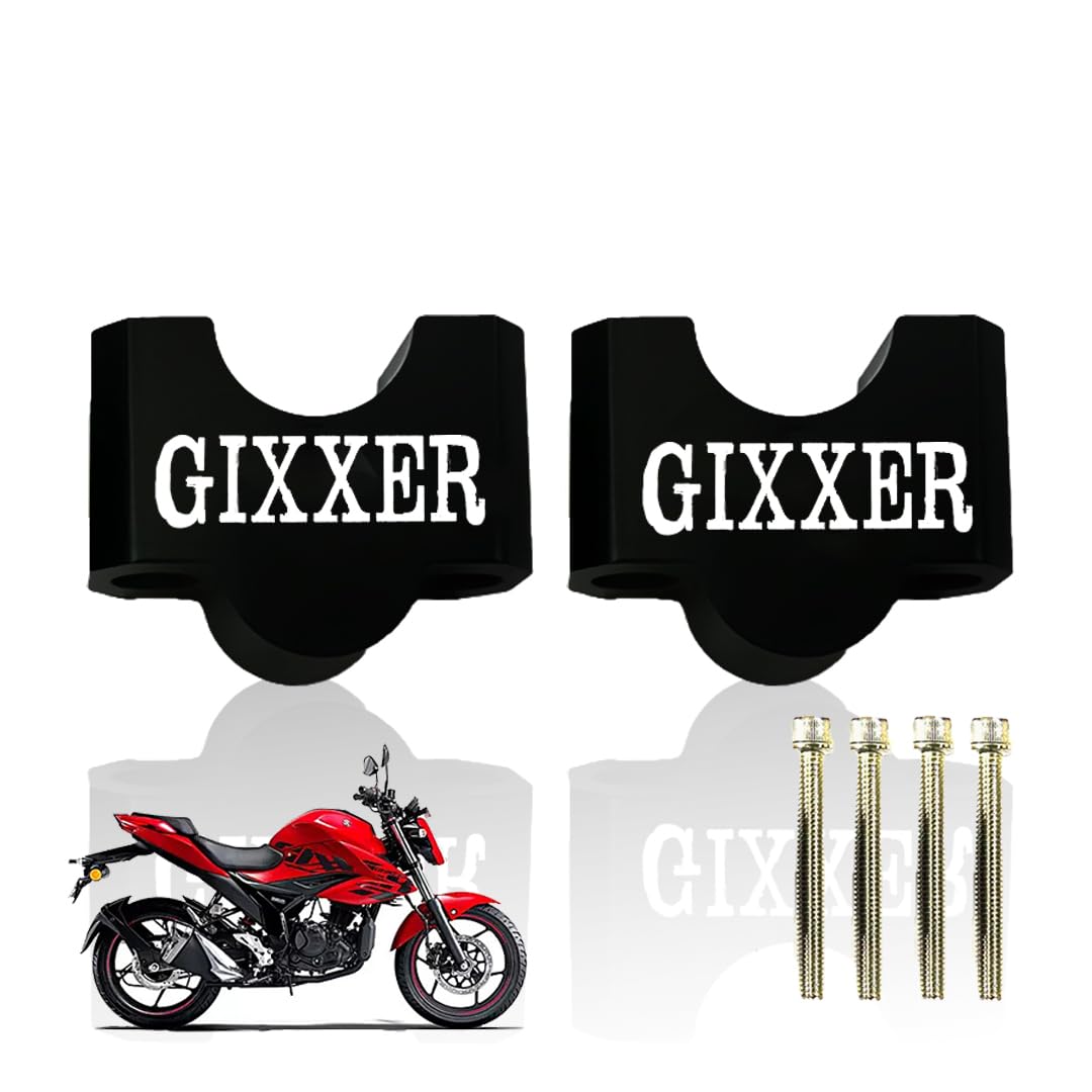Adjustable Aluminium Handlebar Riser for Gixxer Motorbike Â– Height Riser Clamp for Enhanced Comfort and Control-Adjustable - Moto Genius