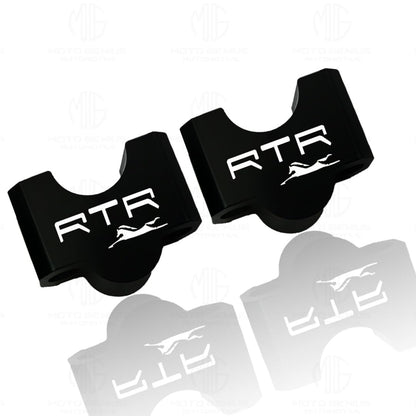 Adjustable Aluminium Handlebar Riser for TVS Apache RTR 160 Motorbike | Height Riser Clamp for Enhanced Comfort and Control-Black - Moto Genius