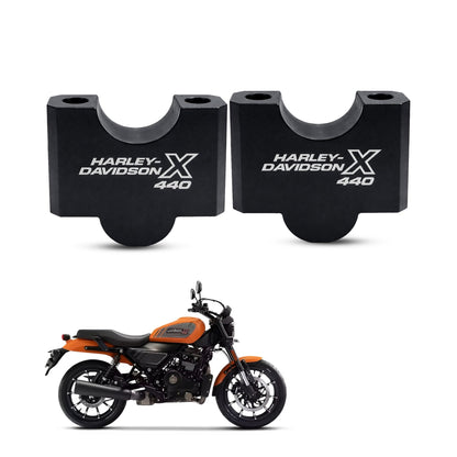 Adjustable Aluminium Handlebar Riser for X440 Motorbike | CNC Height Riser Clamp | Improved Riding Comfort & Control | Easy Bolt-On Installation - Moto Genius