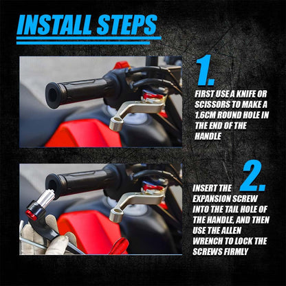 Adjustable CNC Brake Clutch Lever Protector Guard for Motorcycles & Bikes | Universal Fit, Durable Aluminum, Lever Protection, Minimalist Design-Red - Moto Genius