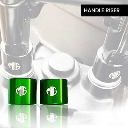 Adjustable Handle Riser for Dominar Motorbike | Enhances Comfort and Control | Height Riser Clamp Compatible with Dominar 250 & 400-Green - Moto Genius