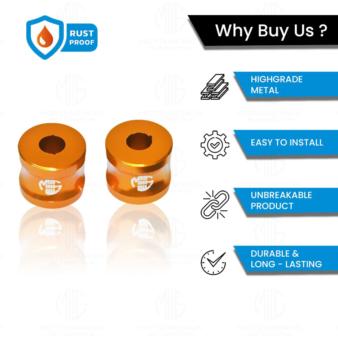 Adjustable Handle Riser for KTM Duke ( ONLY FOR GEN 1 & 2 ) Motorbike | Enhances Comfort and Control | Height Riser Clamp Compatible with Duke 125 200 250 390-Orange - Moto Genius
