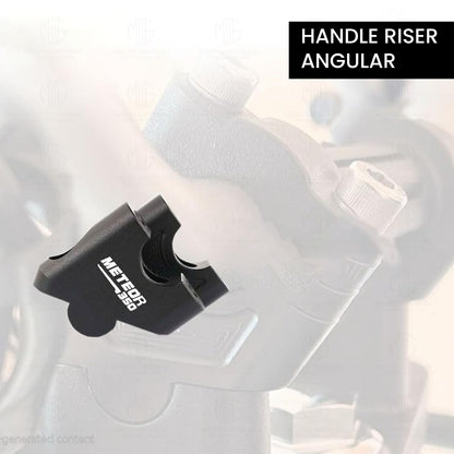 Adjustable Handle Riser for Meteor 350 |Enhances Comfort and Control | Height Riser Clamp Compatible with RE Meteor (Angular)-Angular - Moto Genius