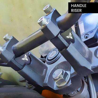 Adjustable Handle Riser for MT 15 Motorbike | Enhances Comfort and Control | Height Riser Clamp Compatible with MT 15-Black - Moto Genius