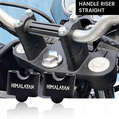 Adjustable Handle Riser for RE Himalayan BS3/BS4/BS6/Scram Motorbike |Enhances Comfort and Control | Height Riser Clamp Compatible with RE Himalayan-Straight - Moto Genius