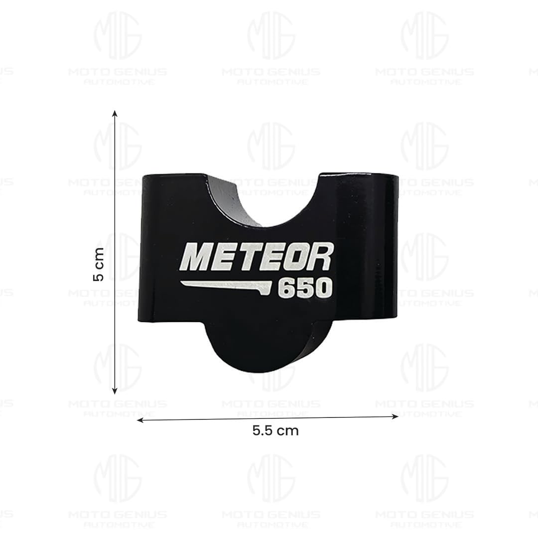 Adjustable Handle Riser for RE Super Meteor 650 Motorbike | Enhances Comfort and Control | Height Riser Clamp Compatible with RE Super Meteor-Black - Moto Genius