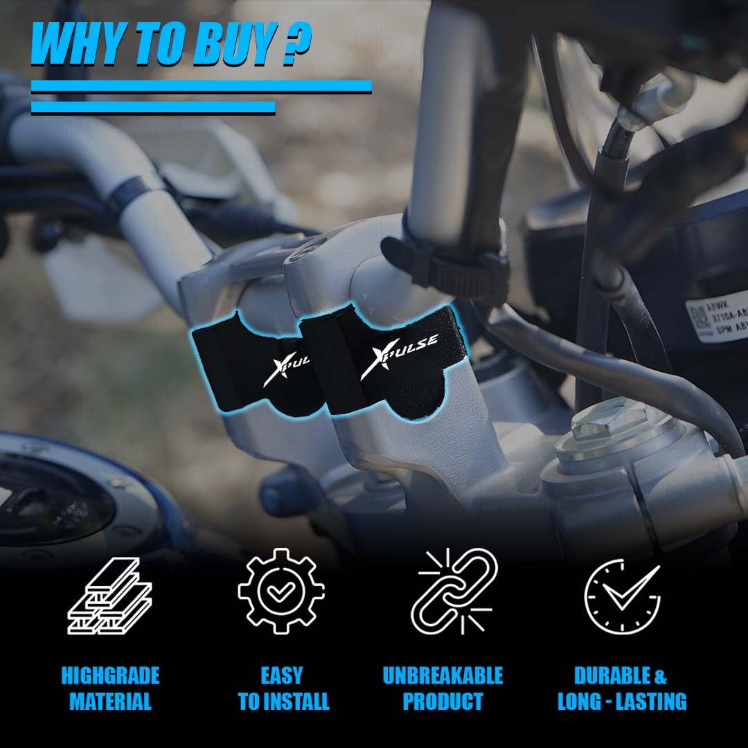 Adjustable Handle Riser for Xpulse 210 Motorbike | Enhances Comfort and Control | Height Riser Clamp Compatible with Xpulse 210 Motorbike-Black - Moto Genius