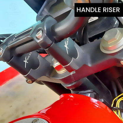 Adjustable Handle Riser for Xpulse Motorbike | Enhances Comfort and Control | Height Riser Clamp Compatible with Xpulse-Black - Moto Genius