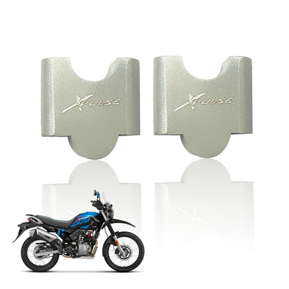 Adjustable Handle Riser for Xpulse Motorbike | Enhances Comfort and Control | Height Riser Clamp Compatible with Xpulse-Silver - Moto Genius