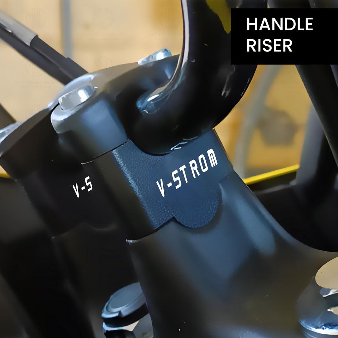 Adjustable Handlebar Riser for Suzuki V-Strom Motorbike | Enhances Comfort and Control | Height Riser Clamp Compatible with Suzuki V-Strom Models-Black - Moto Genius