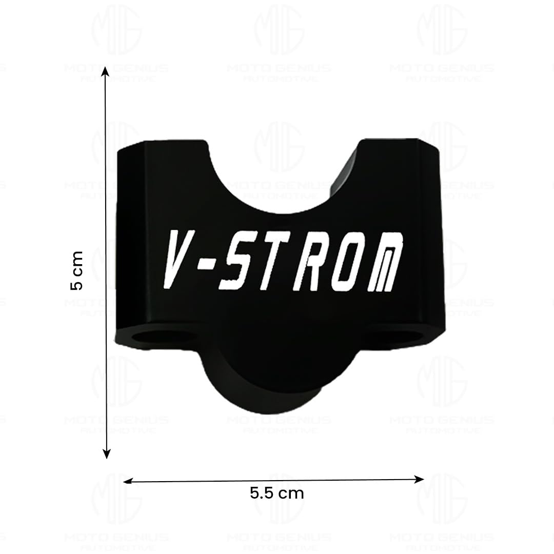 Adjustable Handlebar Riser for Suzuki V-Strom Motorbike | Enhances Comfort and Control | Height Riser Clamp Compatible with Suzuki V-Strom Models-Black - Moto Genius