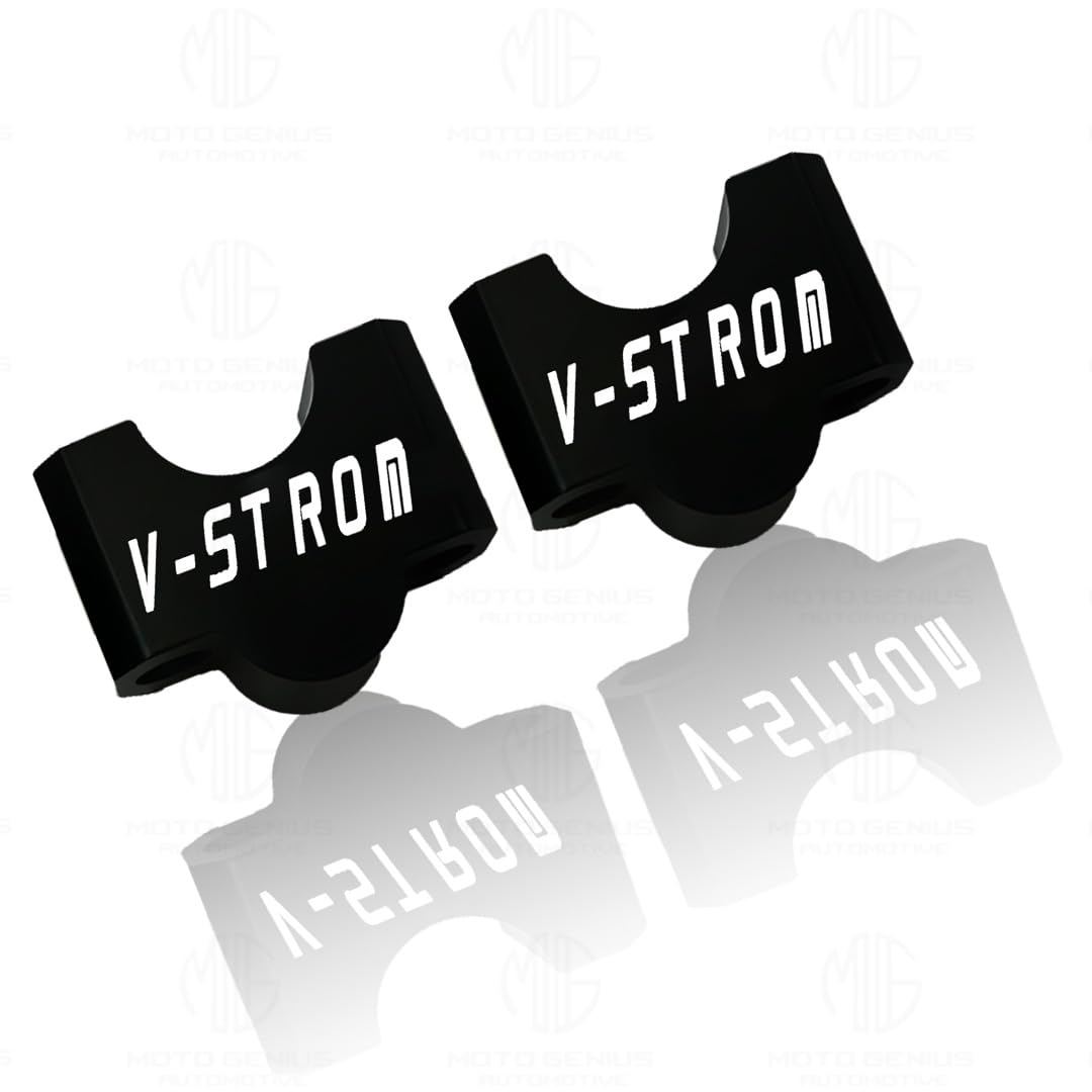 Adjustable Handlebar Riser for Suzuki V-Strom Motorbike | Enhances Comfort and Control | Height Riser Clamp Compatible with Suzuki V-Strom Models-Black - Moto Genius