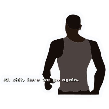 Ah shit here we go again 3D Vinyl Sticker Waterproof Decals for Motorcycle, Helmet & Laptop | Edgy Aesthetic Stickers for Bikes and cars - Moto Genius