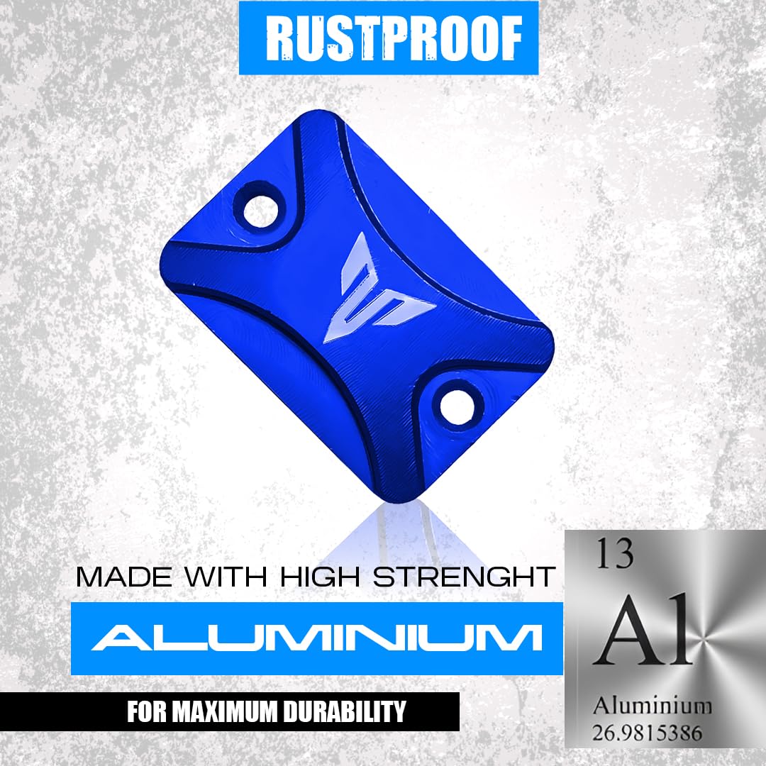 Aluminium Front Brake Fluid Reservoir Cap for MT-15 | CNC Replacement Cover for Disc Brake Master Cylinder, Durable & Rust-Proof Upgrade - Moto Genius