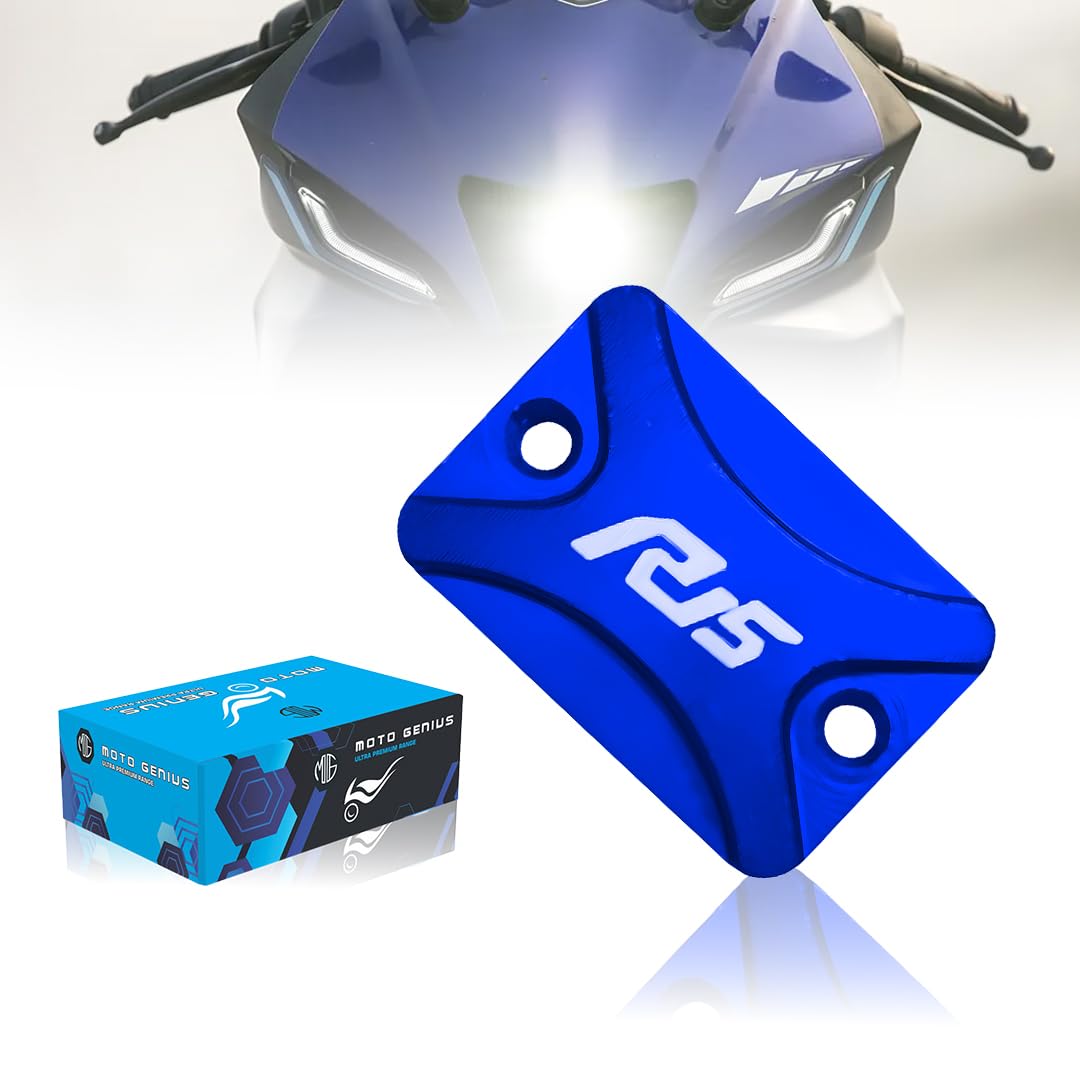 Aluminium Front Brake Fluid Reservoir Cap for R15 | CNC Replacement Cover for Disc Brake Master Cylinder, Durable & Rust-Proof Upgrade - Moto Genius