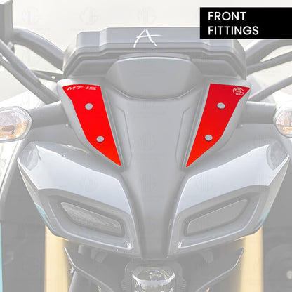 Aluminum Front Body Cover for MT 15 | Durable and Lightweight (Pack of 2)-Red - Moto Genius