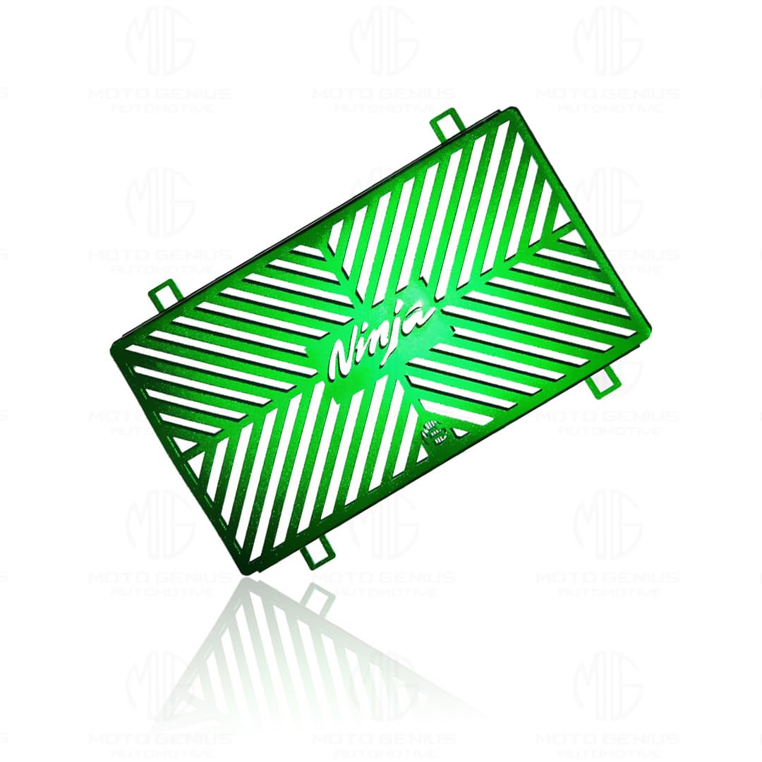 Aluminum Radiator Grill Cover Guard Protector for Ninja 250/300 | Lightweight Engine Cooling Protection | Rust-Resistant, Easy Installation-Green - Moto Genius