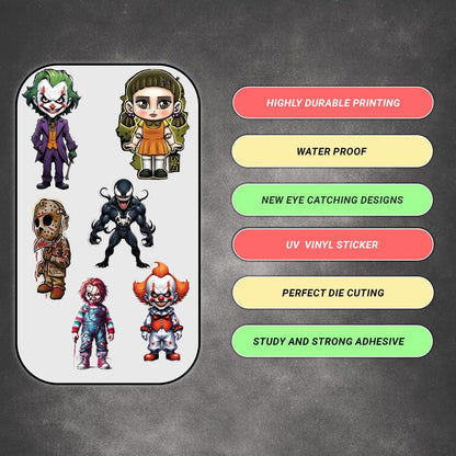 Anime Ghost 3D Vinyl Decal Stickers – Waterproof Fade-Proof Multipurpose Stickers for Bike Car Laptop Mobile Case Helmet Notebook | Durable Self-Adhesive Ghost Anime Design - Moto Genius