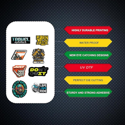 Beyond-Limits 3D Vinyl Sticker Waterproof Decals for Motorcycle, Helmet & Laptop | Edgy Aesthetic Stickers for Bikes and cars - Moto Genius