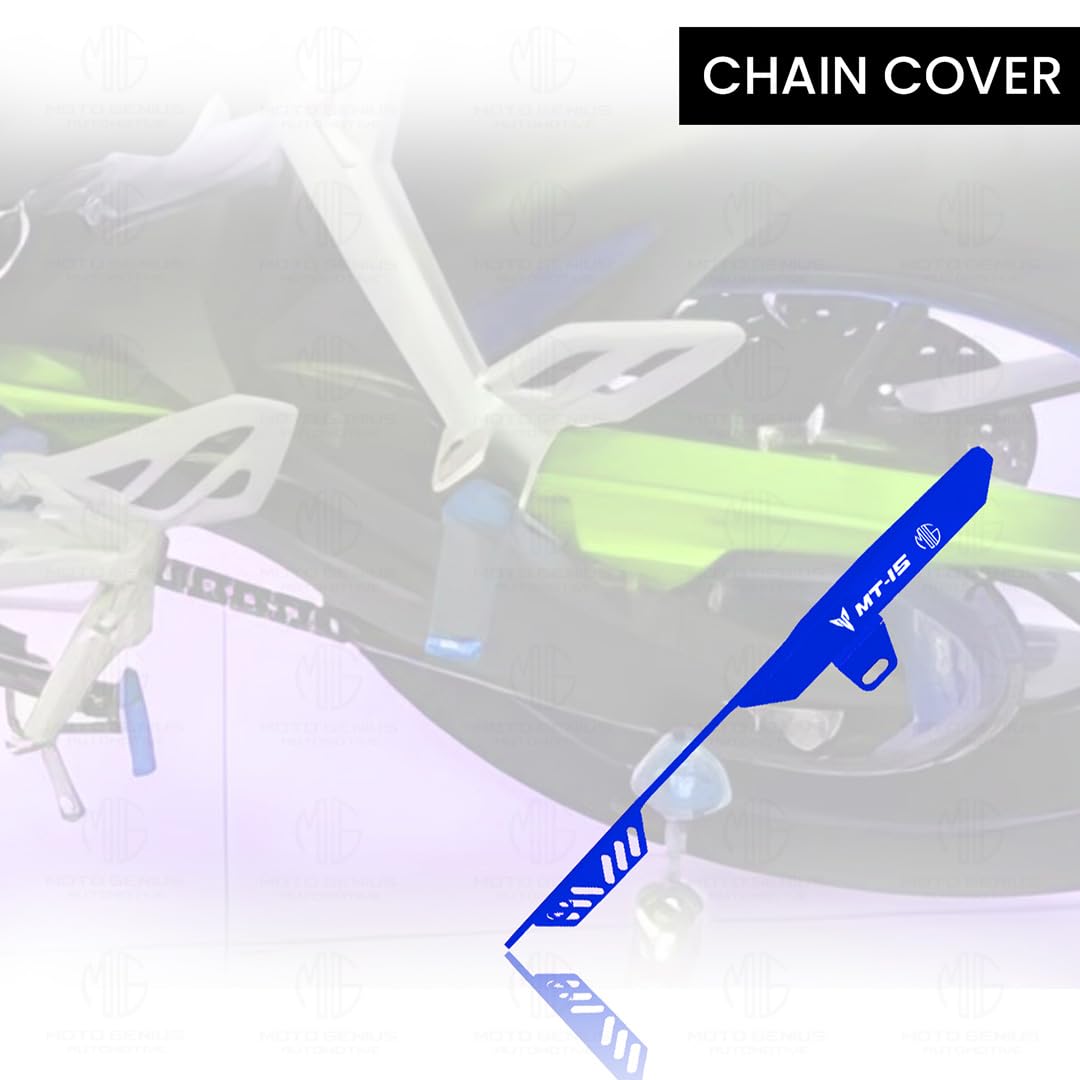 Bike Chain Cover for MT 15 - Durable and Lightweight Protector for Optimal Chain Performance | Easy Installation, Fits in MT 15 Model-Blue - Moto Genius