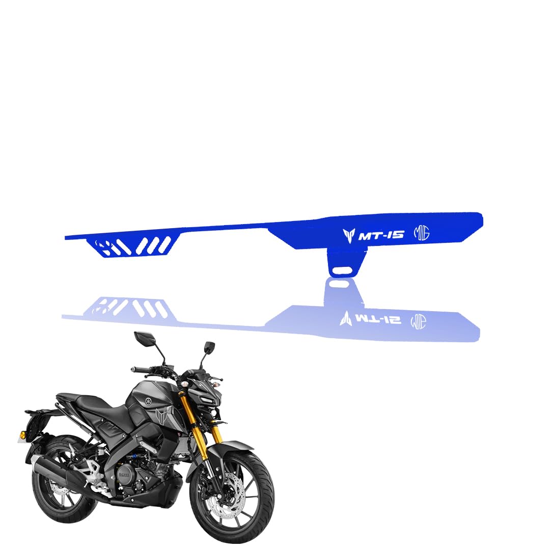Bike Chain Cover for MT 15 - Durable and Lightweight Protector for Optimal Chain Performance | Easy Installation, Fits in MT 15 Model-Blue - Moto Genius