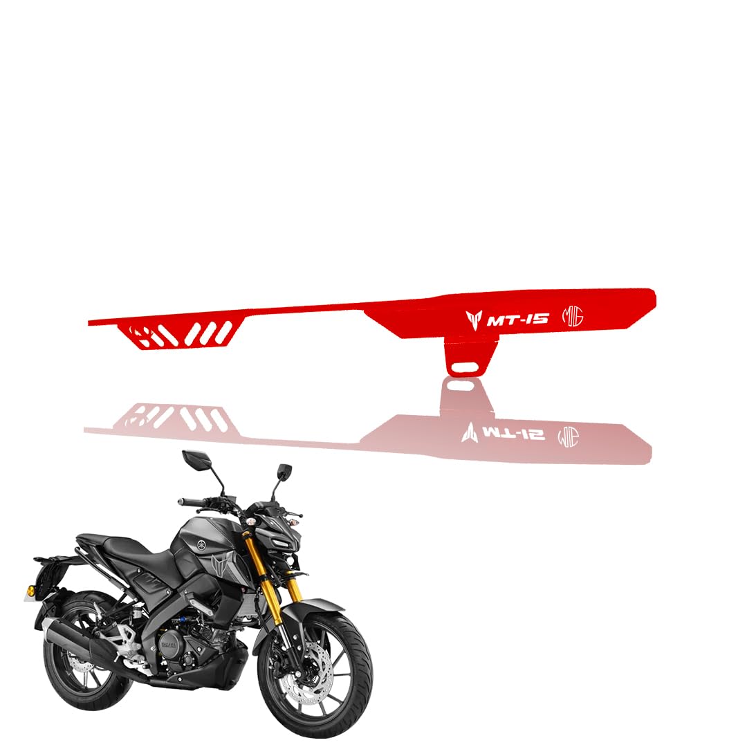 Bike Chain Cover for MT 15 - Durable and Lightweight Protector for Optimal Chain Performance | Easy Installation, Fits in MT 15 Model-Red - Moto Genius