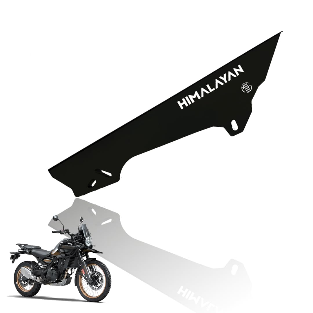 Bike Chain Cover for RE Himalayan 450 | Durable and Lightweight Protector for Optimal Chain Performance | Easy Installation-Black - Moto Genius