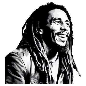 Bob Marley 3D Vinyl Sticker Waterproof Decals for Motorcycle, Helmet & Laptop | Edgy Aesthetic Stickers for Bikes and cars - Moto Genius