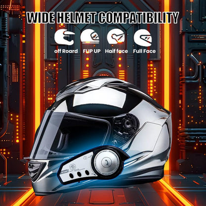 BT35B Helmet Bluetooth V5.4 + EDR Headset – Wireless Motorcycle Communication, Music, GPS Navigation, Intercom for Riders - Moto Genius