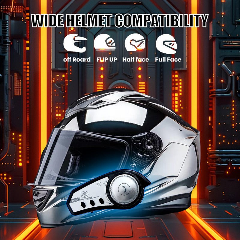 BT35B Helmet Bluetooth V5.4 + EDR Headset – Wireless Motorcycle Communication, Music, GPS Navigation, Intercom for Riders - Moto Genius