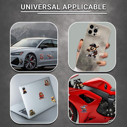 Cartoon Funny Micky 3D Vinyl Decal Stickers – Waterproof Fade-Proof Multipurpose Stickers for Bike Car Laptop Mobile Case Helmet Notebook | Durable Self-Adhesive Mickey Cartoon Design - Moto Genius