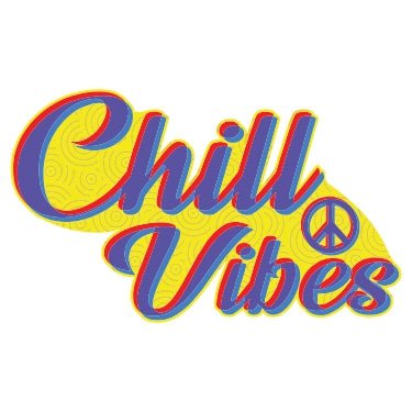 Chill-Vibes-SPC-15 Vinyl Sticker Waterproof Decals for Motorcycle, Helmet & Laptop | Edgy Aesthetic Stickers for Bikes and cars - Moto Genius