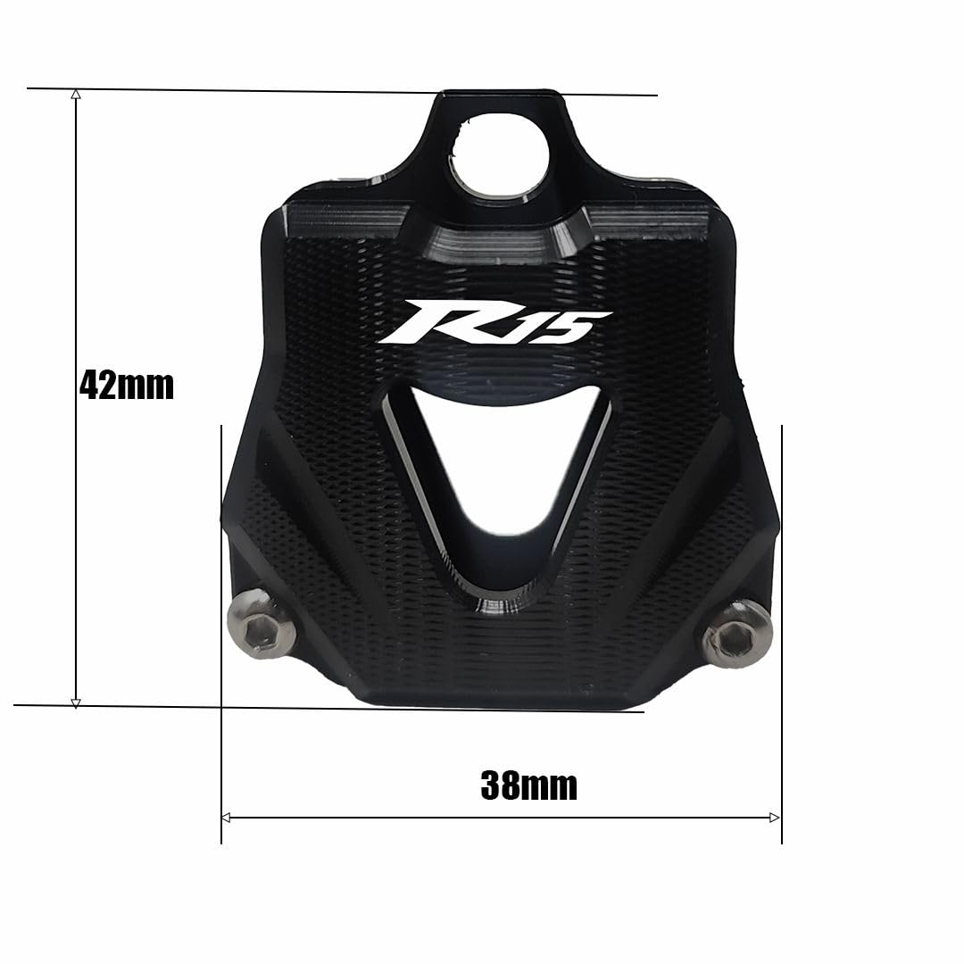 CNC Aluminum Key Shell Case Cover for R15 V1 V2 V3 V4 Motorbike | Premium Protection with Stylish Finish-Black - Moto Genius